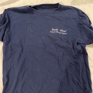 PEI Women's Navy and White T-shirt